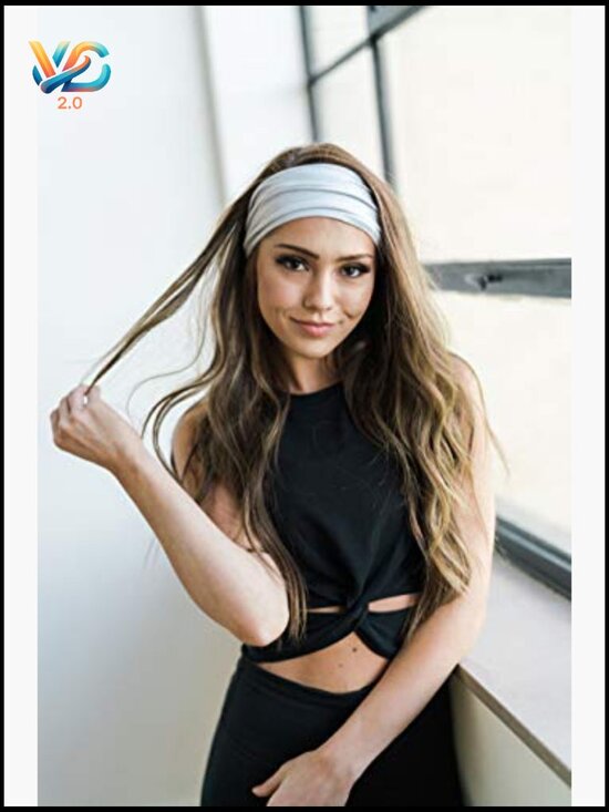 4 Pack Workout Headbands Non Slip Wide Sweatband for Gym Running Yoga
